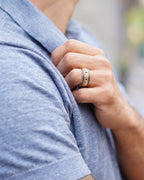 ROPES Gold Ring with 1.05ct Black Diamonds