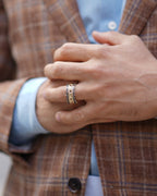 ROPES Gold Ring with 1.05ct Black Diamonds