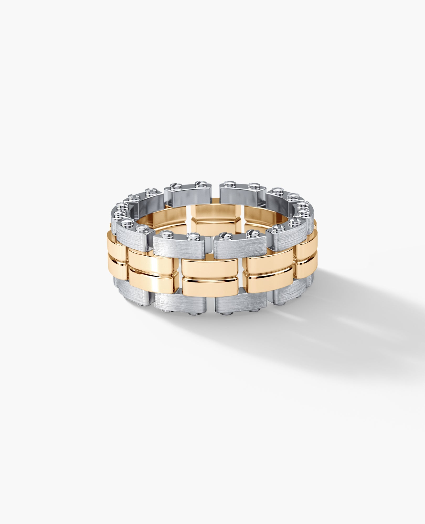 GETCHELL Two-Tone Gold Ring - Wide Version