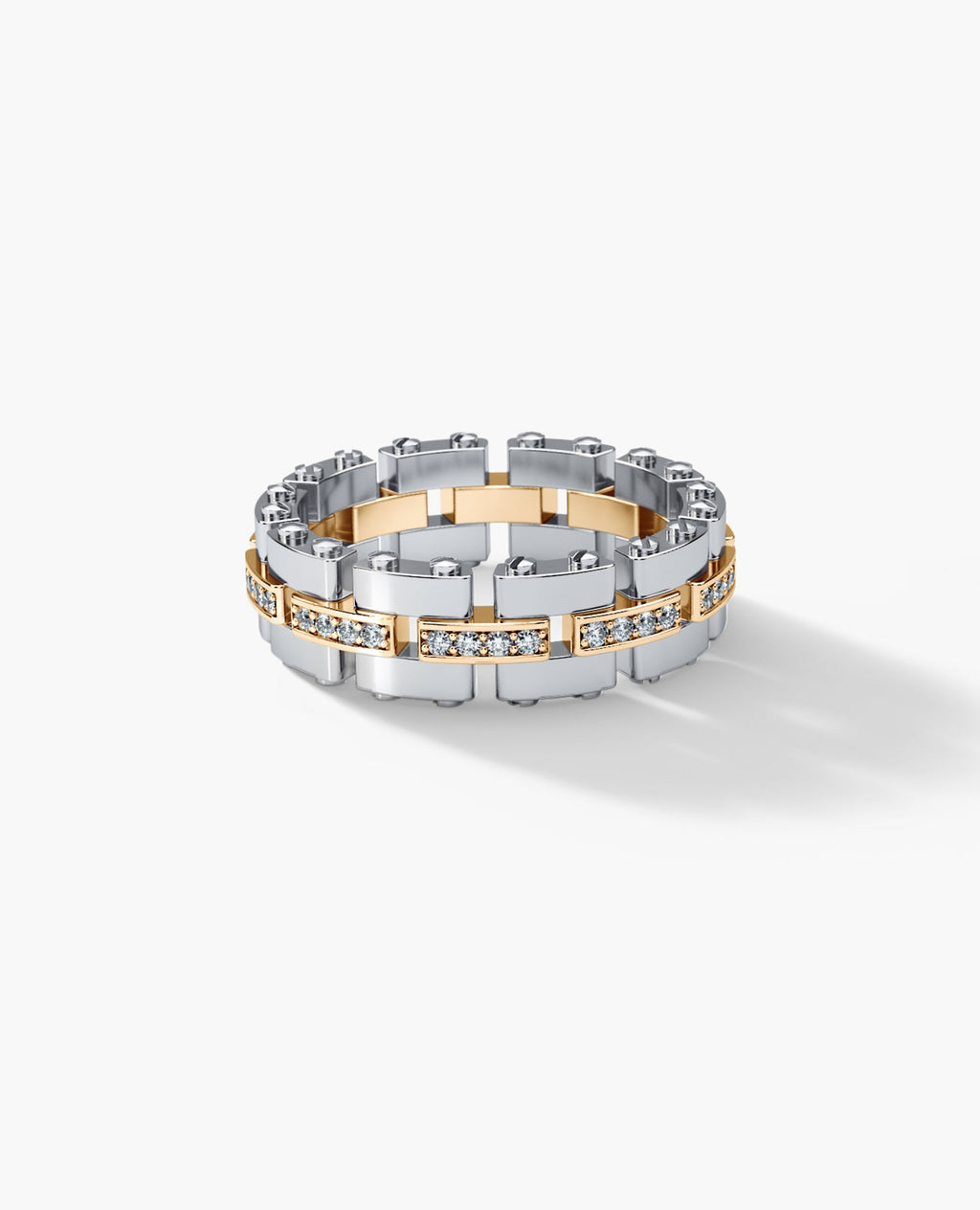 GETCHELL Two-Tone Gold Ring with 0.40ct Diamonds