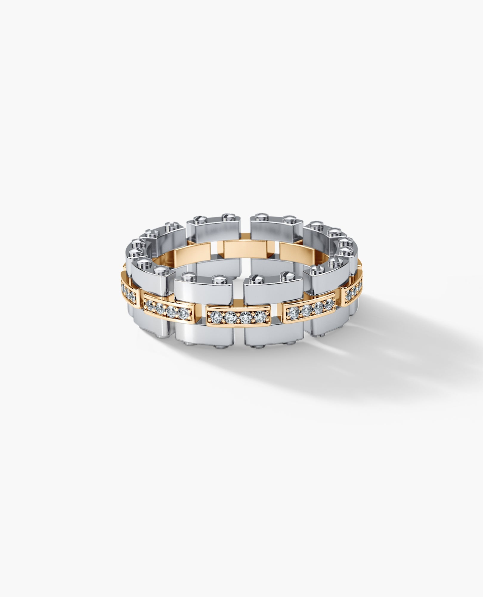 GETCHELL Two-Tone Gold Ring with 0.40ct Diamonds