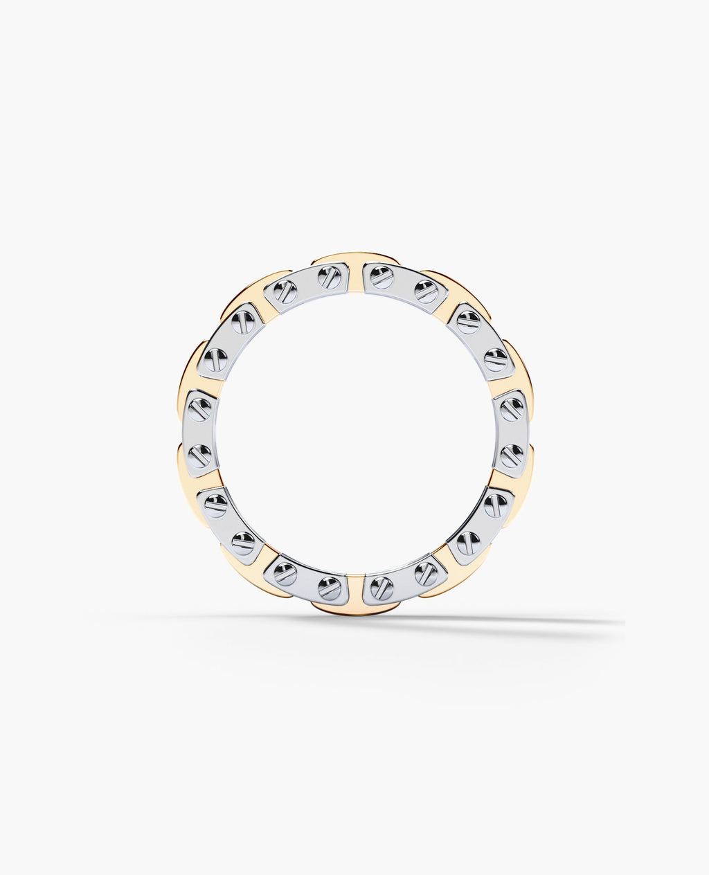 GETCHELL Two-Tone Gold Ring with 0.80ct Diamonds - Wide Version