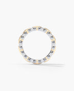 GETCHELL Two-Tone Gold Ring with 0.80ct Diamonds - Wide Version