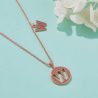 Personalized "W" latter diamond necklace