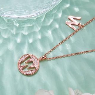 Personalized "W" latter diamond necklace