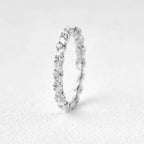0.4 CT Round And Marquise Moissanite Wedding Band