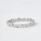 0.4 CT Round And Marquise Moissanite Wedding Band