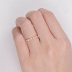 0.12 CT Round Shaped Moissanite Wedding Band