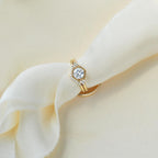 1.0CT Round Brilliant Cut Moissanite Hexagon Shape Bridal Ring Set