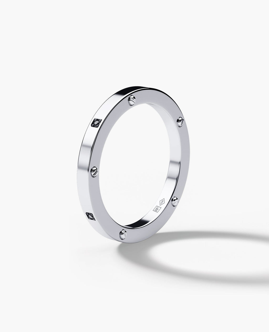 NORSE Gold Ring with 0.05ct Black Diamonds - 2.5mm