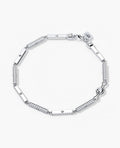 BAR CHAIN Gold Bracelet with Diamonds - 2.5mm