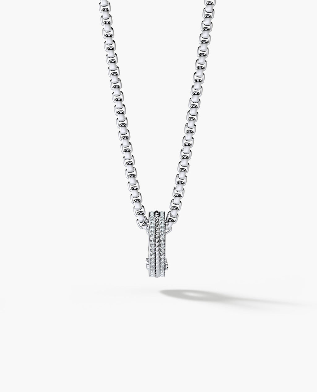 ROPES Circle Amulet Gold Pendant with 0.20ct Diamonds