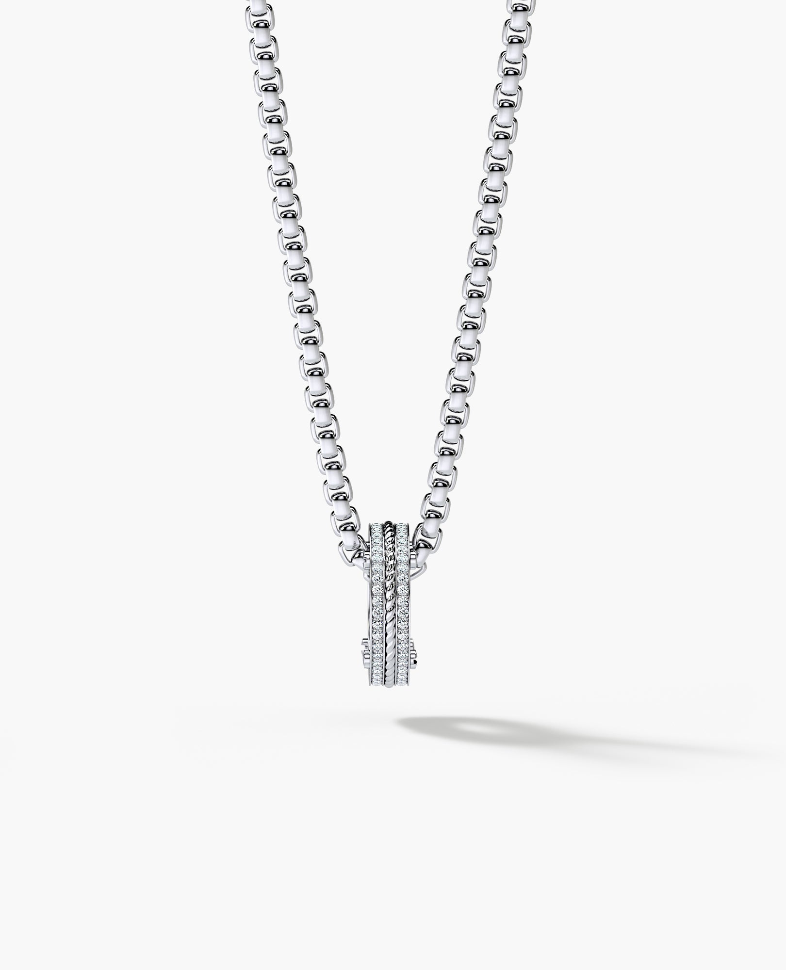 ROPES Circle Amulet Gold Pendant with 0.20ct Diamonds