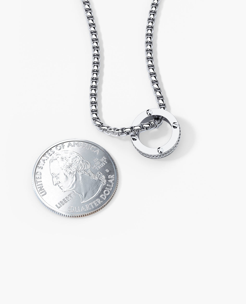 ROPES Circle Amulet Gold Pendant with 0.20ct Diamonds