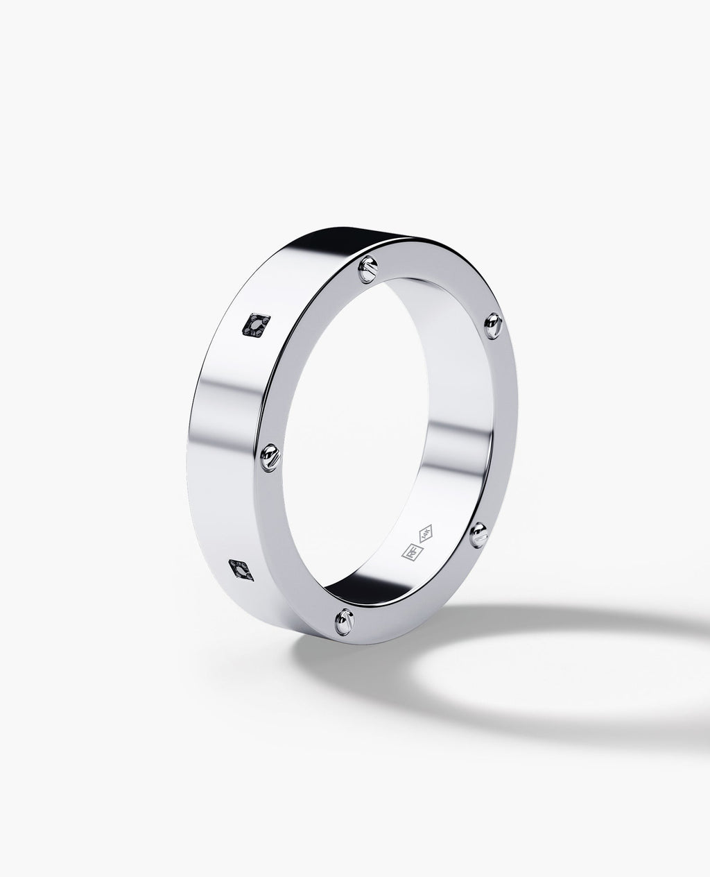 NORSE Gold Ring with 0.05ct Black Diamonds - 5.5mm