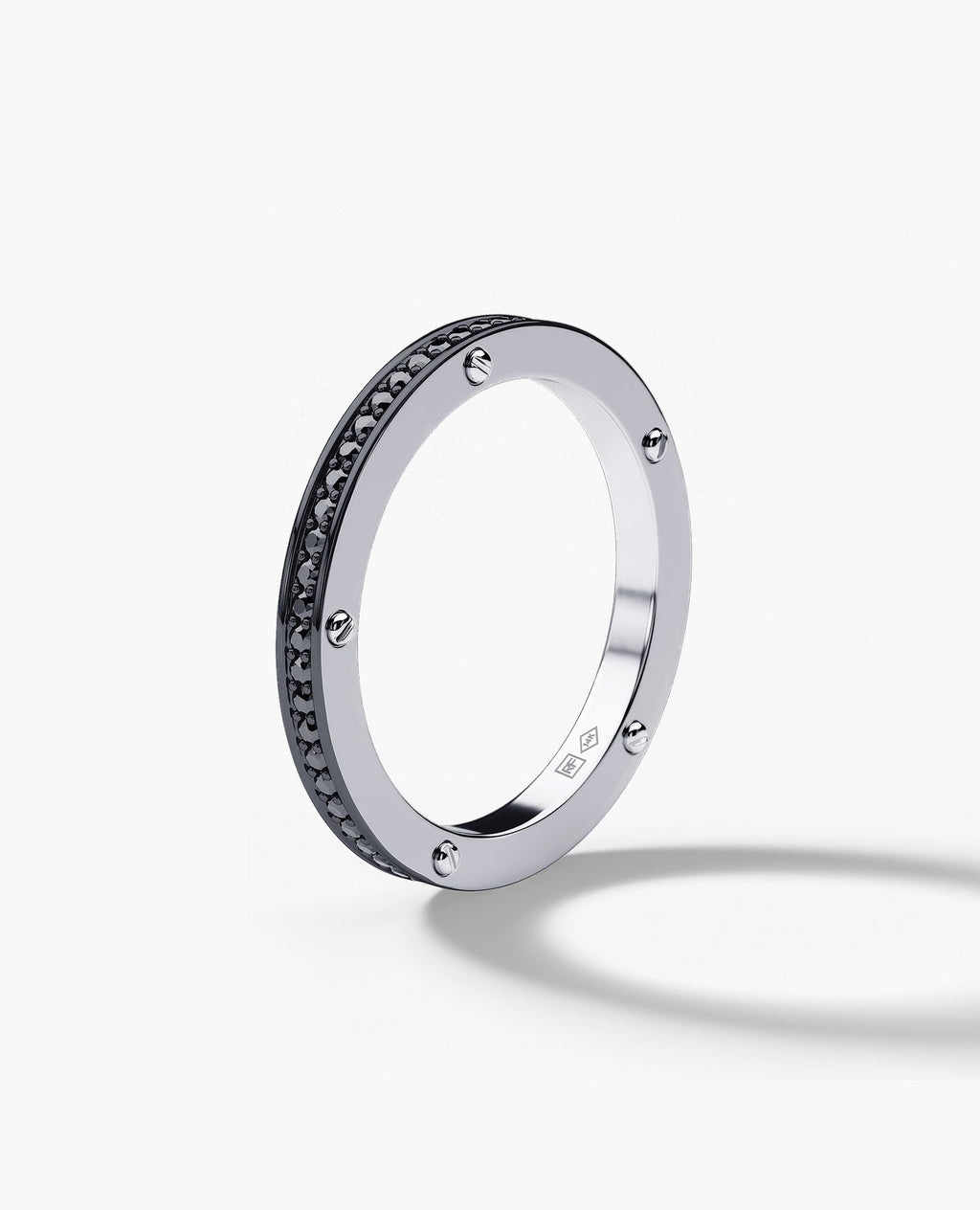 NORSE Gold Ring with 0.55ct Black Diamonds - 2.5mm