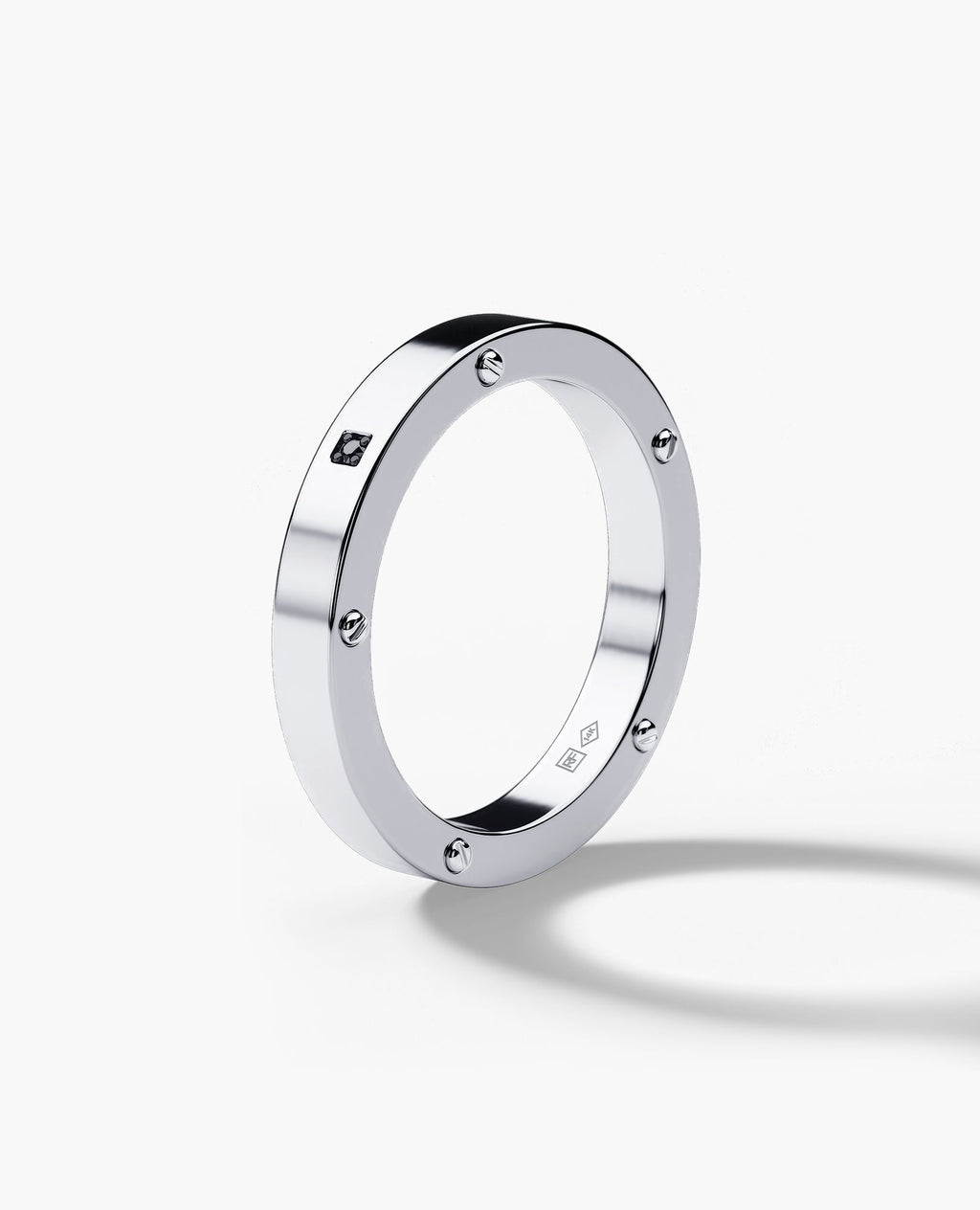 NORSE Gold Ring with Black Diamond - 3.5mm