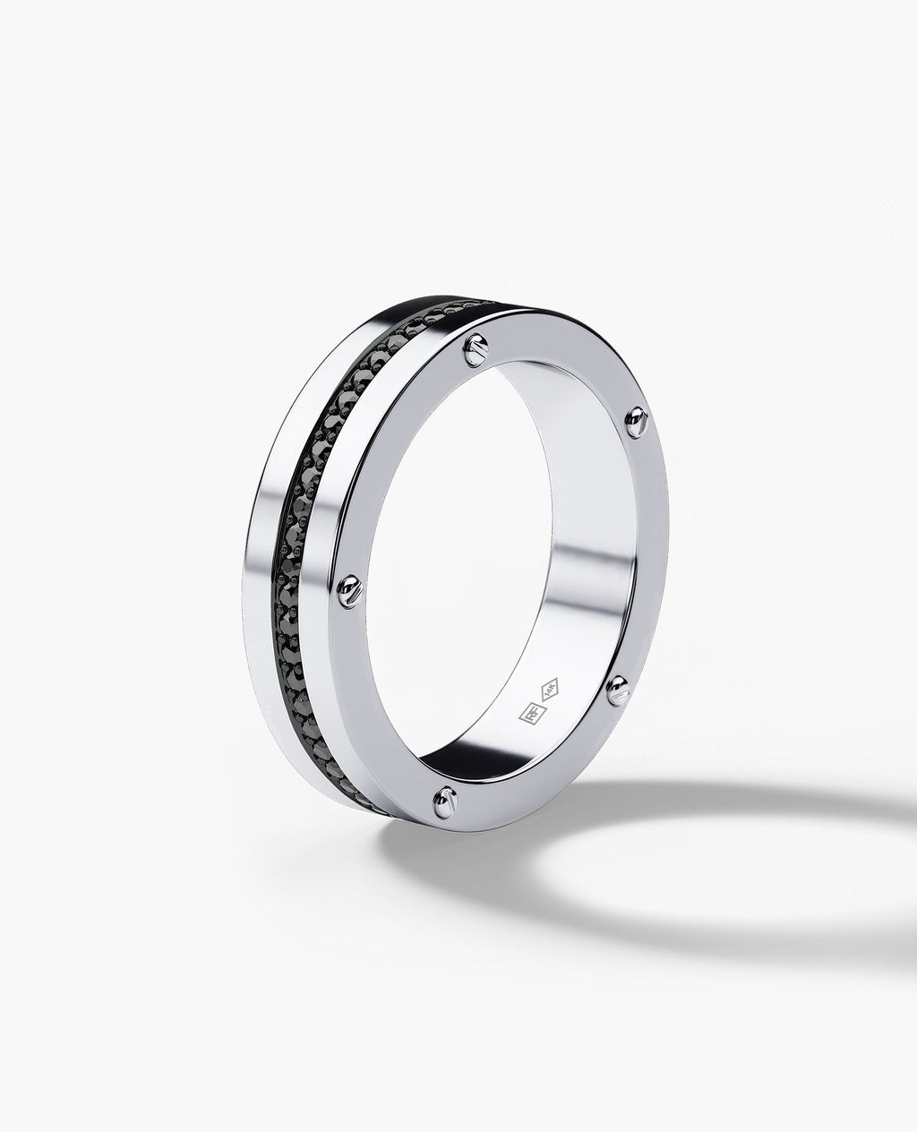 NORSE Gold Ring with 0.55ct Black Diamonds - 5.5mm