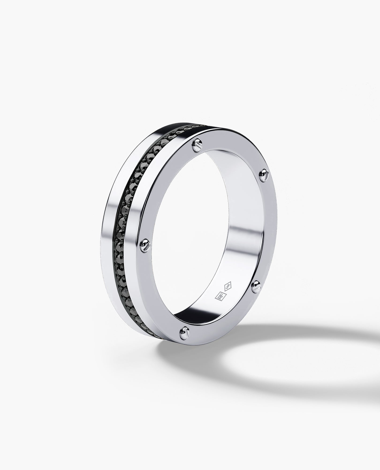 NORSE Gold Ring with 0.55ct Black Diamonds - 5.5mm