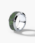 CORTEZ Camouflage Gold Ring with 2.40ct Green and Black Diamonds