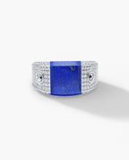 MONTANA Gold Signet Ring with 1.25ct Lapis and Diamonds