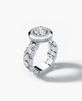 LA PAZ Round Cut Diamond Gold Engagement Ring