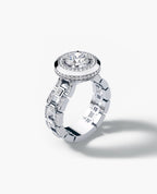LA PAZ Round Cut Diamond Gold Engagement Ring