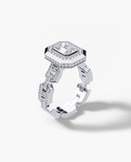 BRIGGS Emerald Cut Diamond Gold Engagement Ring