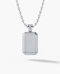 DIAMOND DOG TAG Gold Pendant with 2.10ct Diamonds