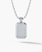 DIAMOND DOG TAG Gold Pendant with 2.10ct Diamonds