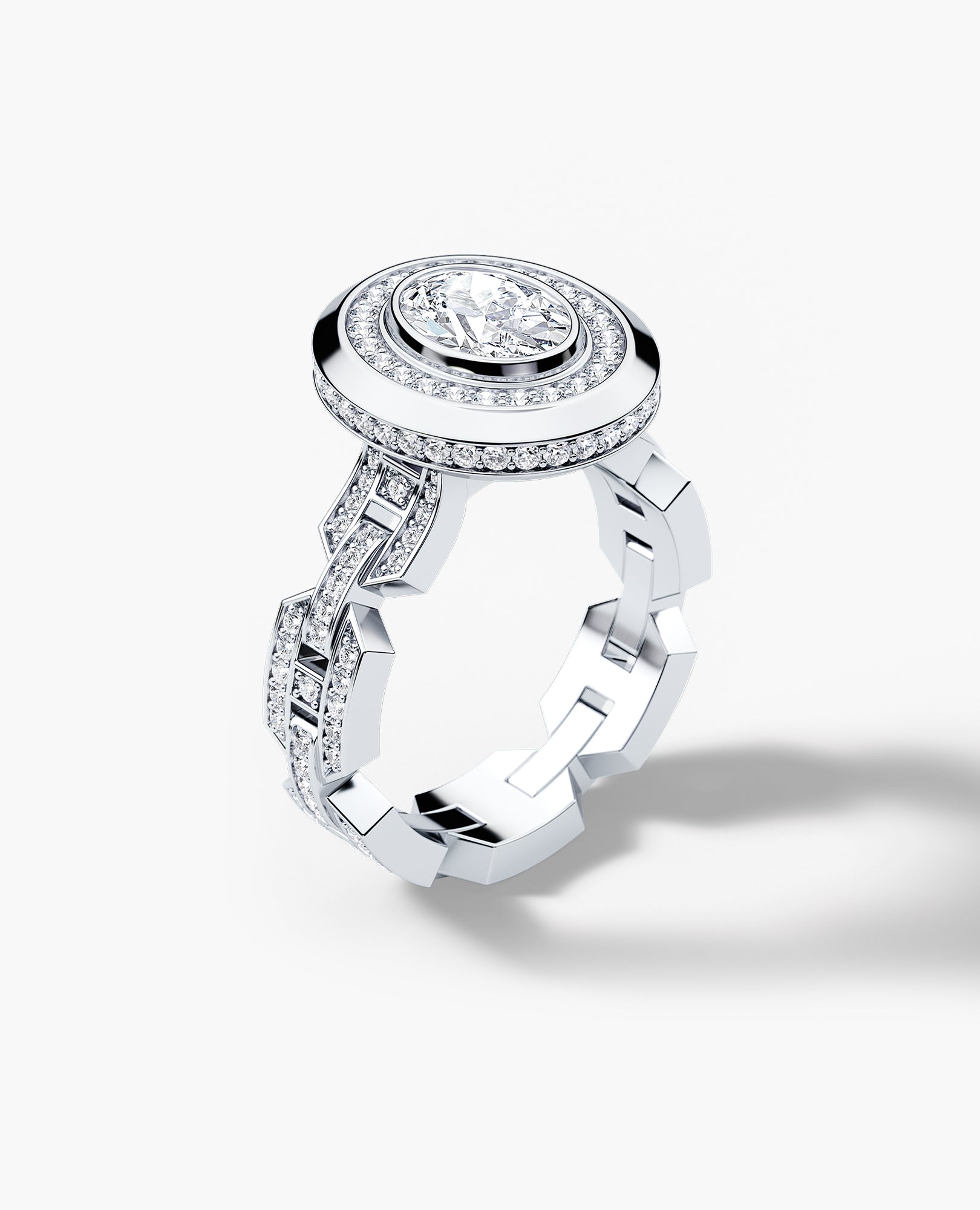 BRIGGS Oval Cut Diamond Gold Engagement Ring Hauptbild