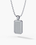 DIAMOND DOG TAG Gold Pendant with 2.10ct Diamonds