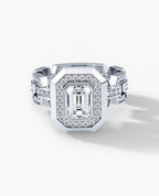 NORTHSTAR Emerald Cut Diamond Gold Engagement Ring