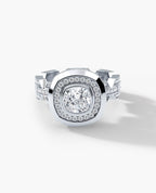 BRIGGS Cushion Cut Diamond Gold Engagement Ring