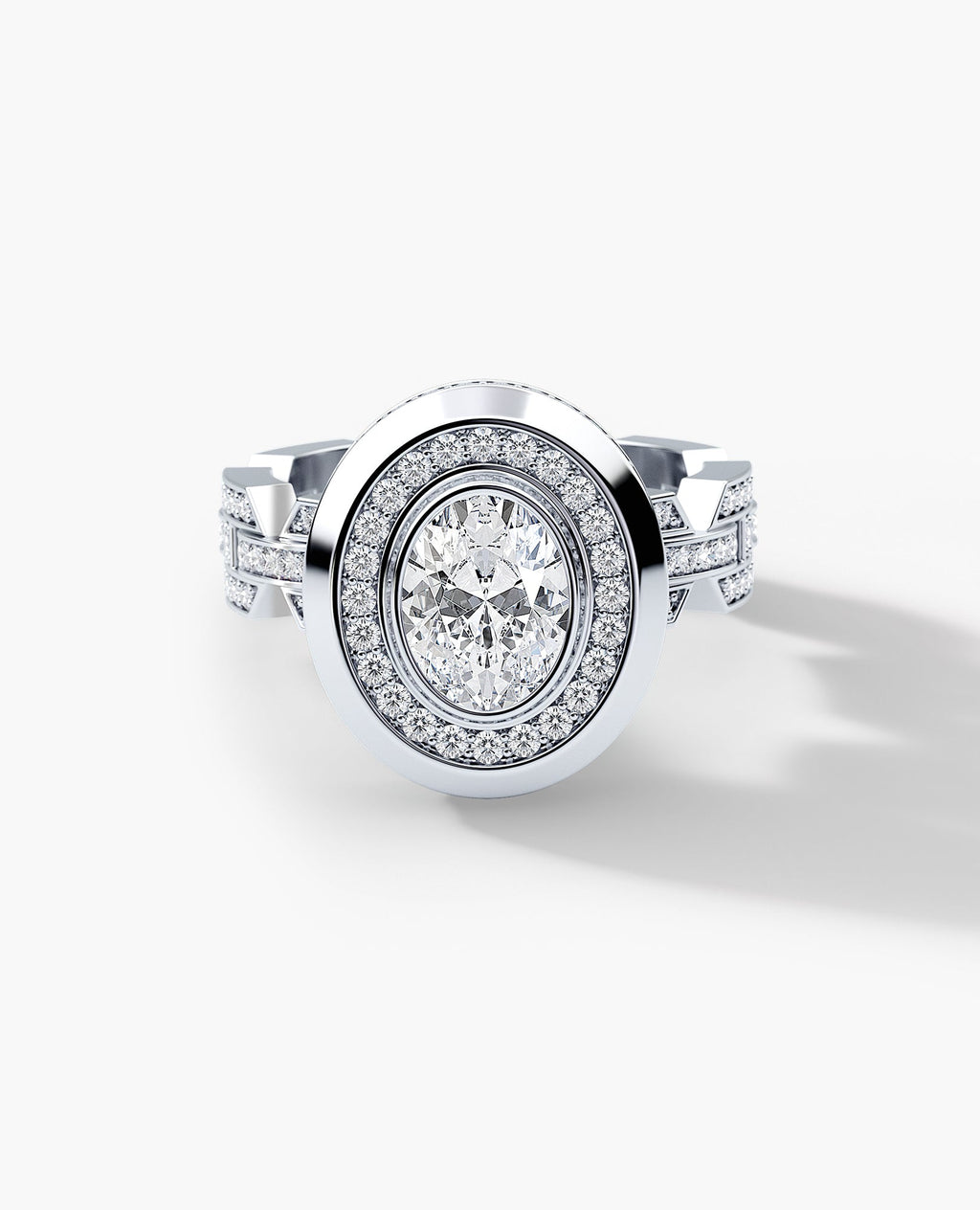 BRIGGS Oval Cut Diamond Gold Engagement Ring