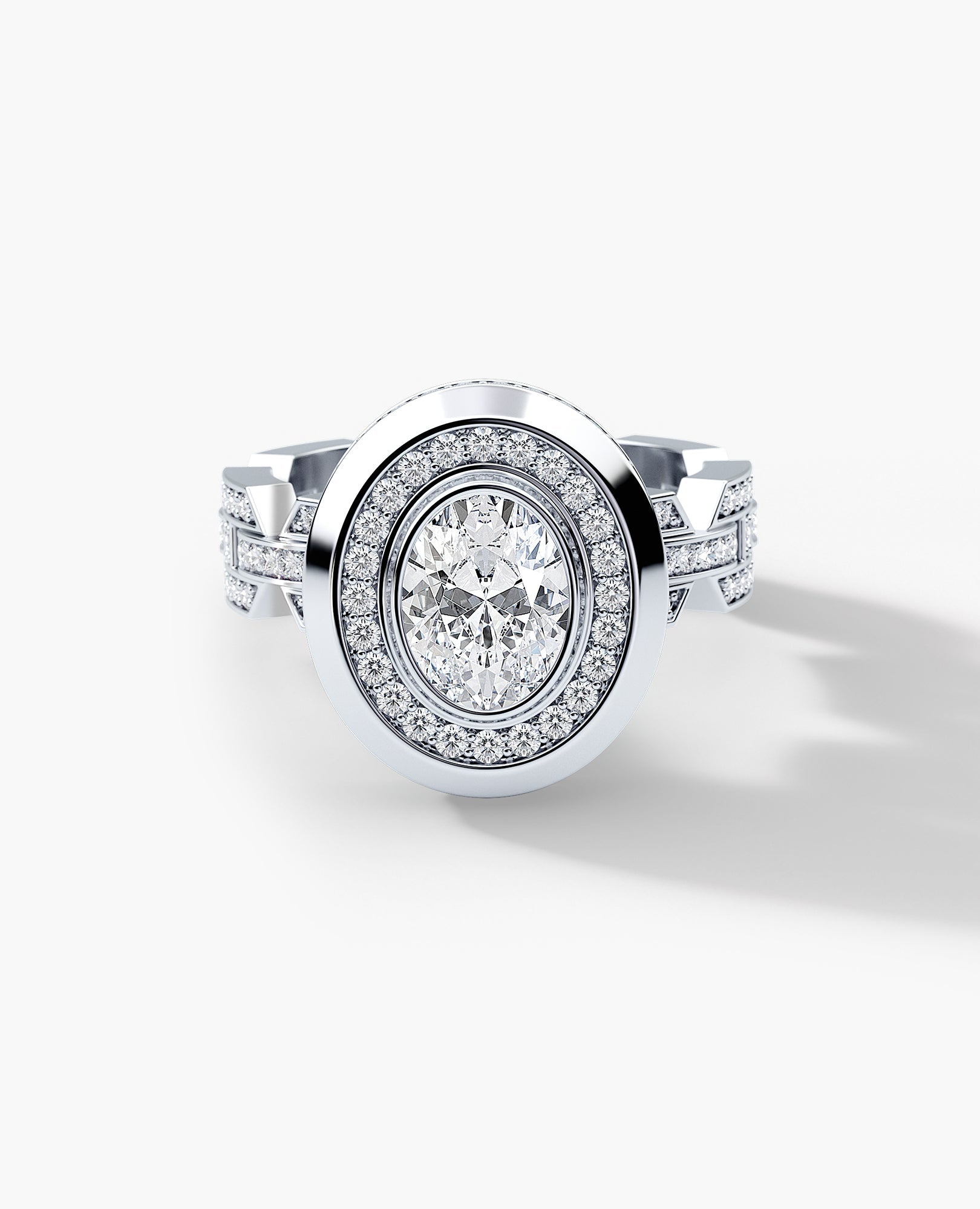 BRIGGS Oval Cut Diamond Gold Engagement Ring