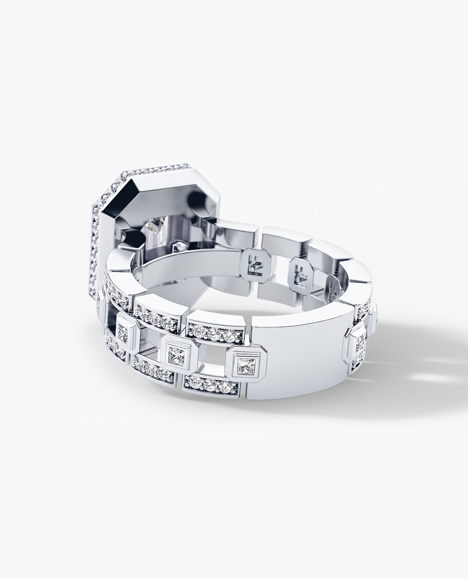 LA PAZ Emerald Cut Diamond Gold Engagement Ring