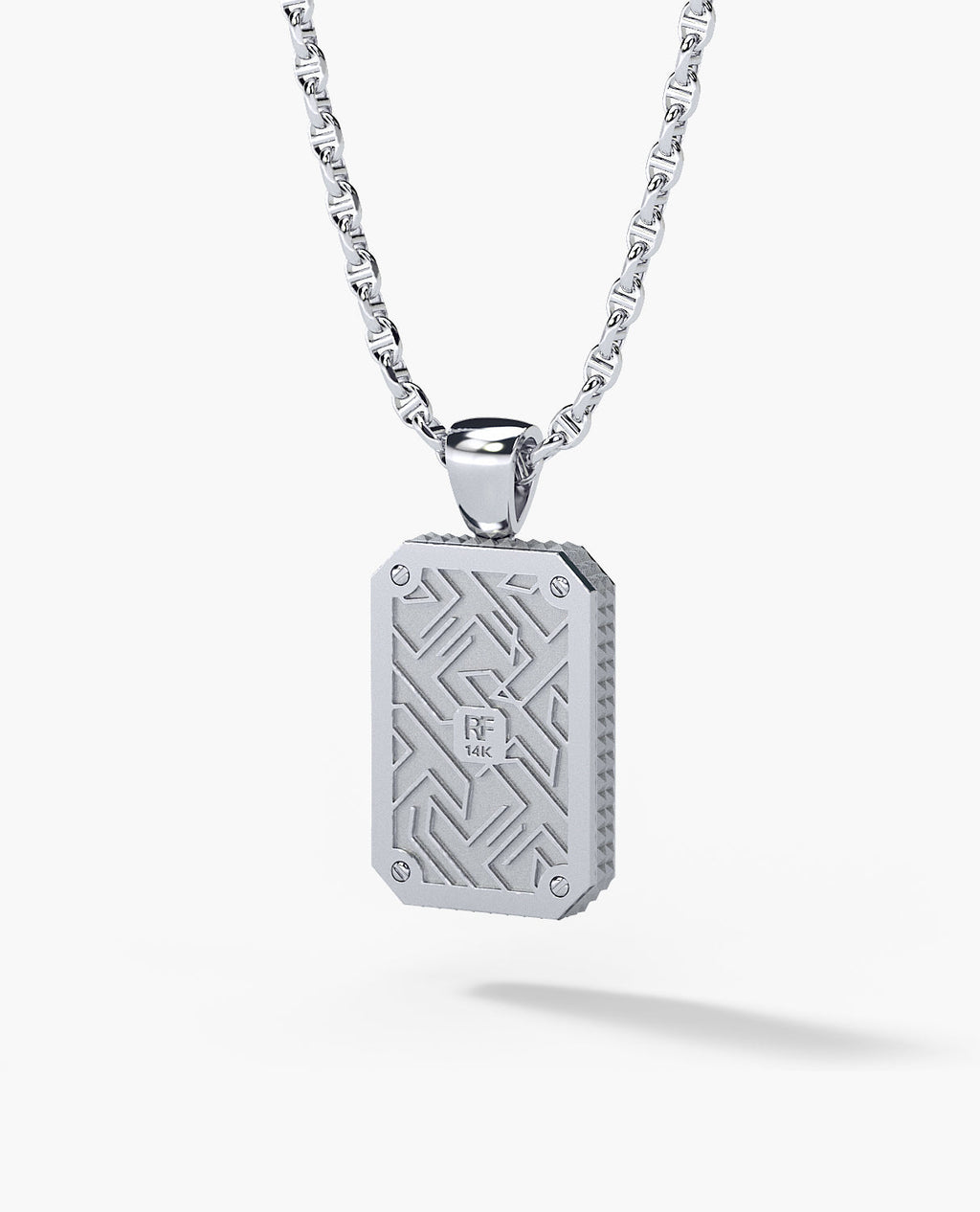 DIAMOND DOG TAG Gold Pendant with 2.10ct Diamonds