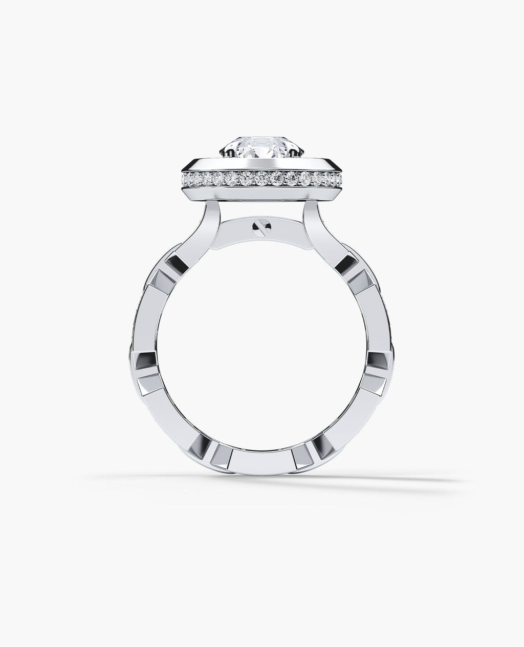 BRIGGS Round Cut Diamond Gold Engagement Ring