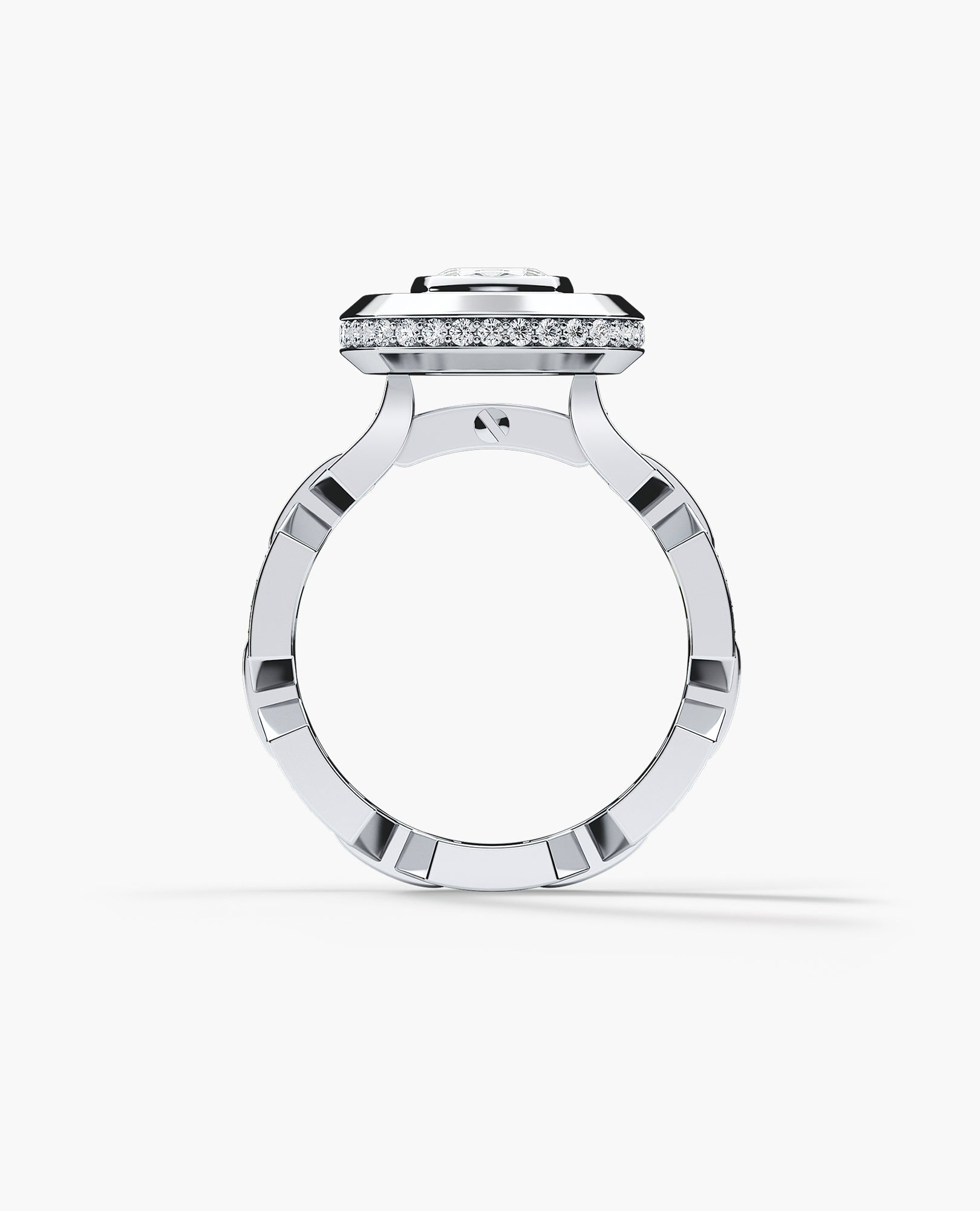 BRIGGS Cushion Cut Diamond Gold Engagement Ring