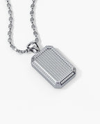 DIAMOND DOG TAG Gold Pendant with 2.10ct Diamonds