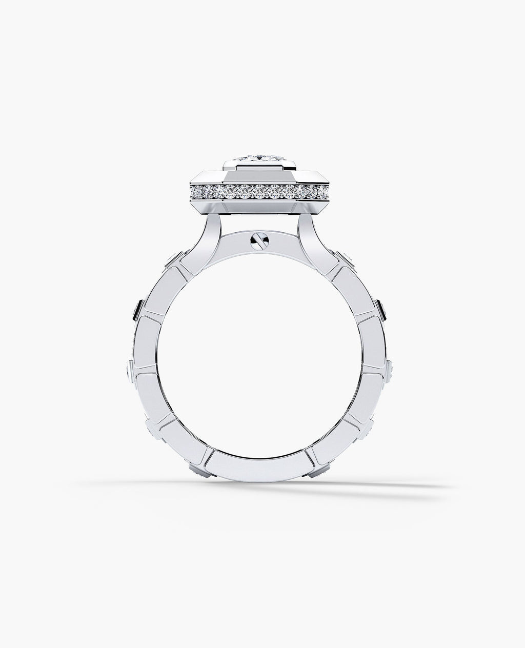 LA PAZ Emerald Cut Diamond Gold Engagement Ring