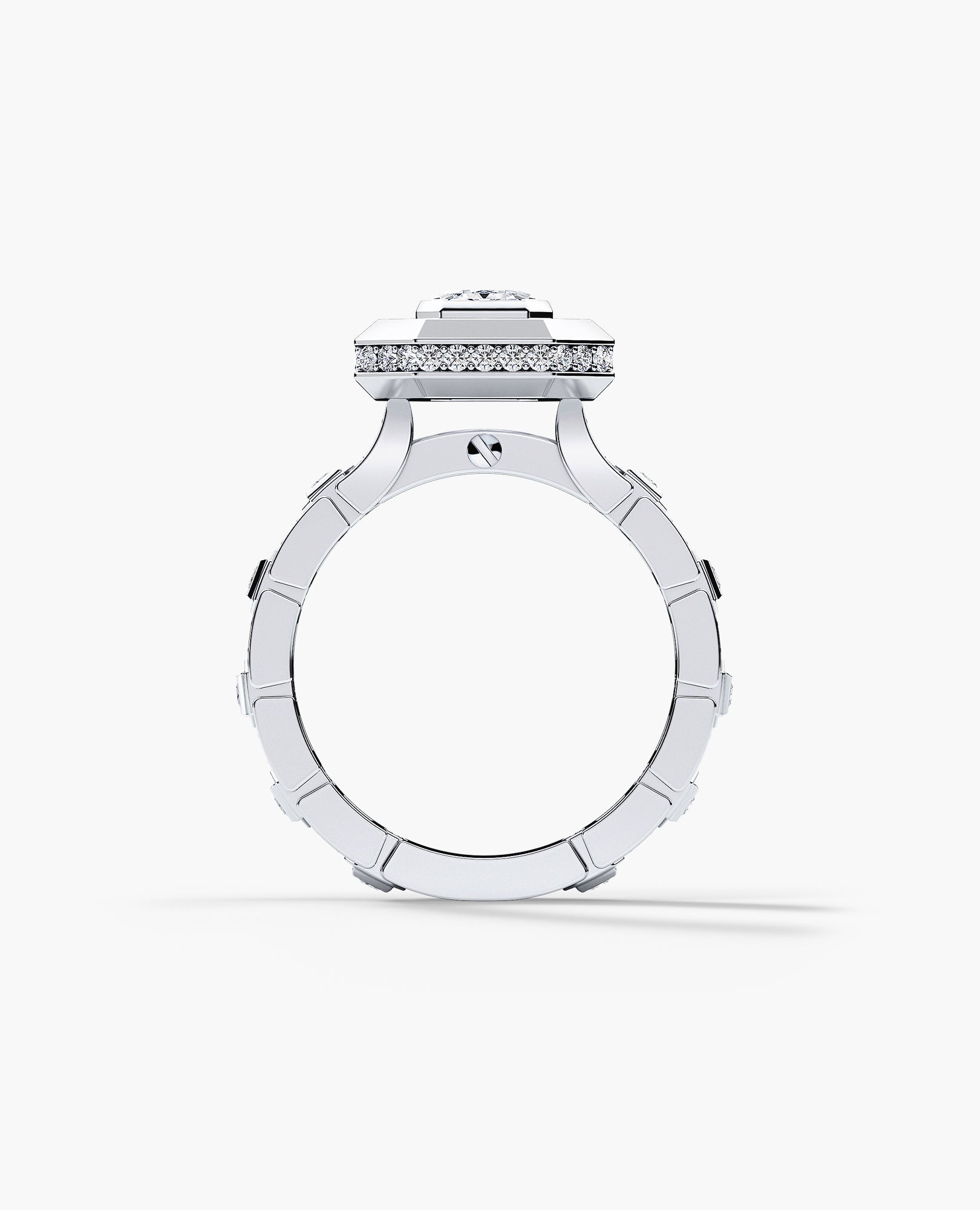LA PAZ Emerald Cut Diamond Gold Engagement Ring