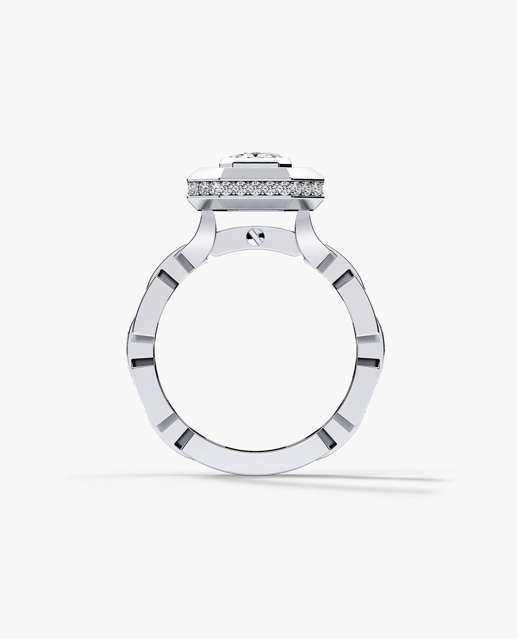 NORTHSTAR Emerald Cut Diamond Gold Engagement Ring
