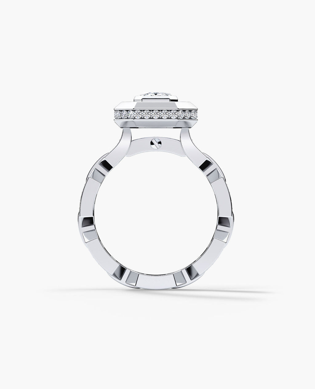 BRIGGS Emerald Cut Diamond Gold Engagement Ring