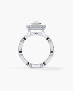 BRIGGS Emerald Cut Diamond Gold Engagement Ring