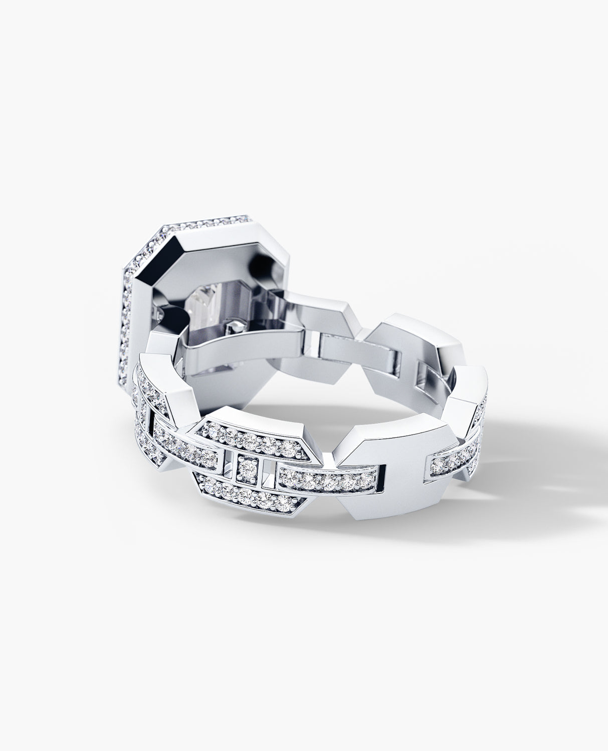 BRIGGS Emerald Cut Diamond Gold Engagement Ring