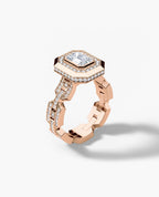 BRIGGS Emerald Cut Diamond Gold Engagement Ring