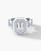 BRIGGS Emerald Cut Diamond Gold Engagement Ring