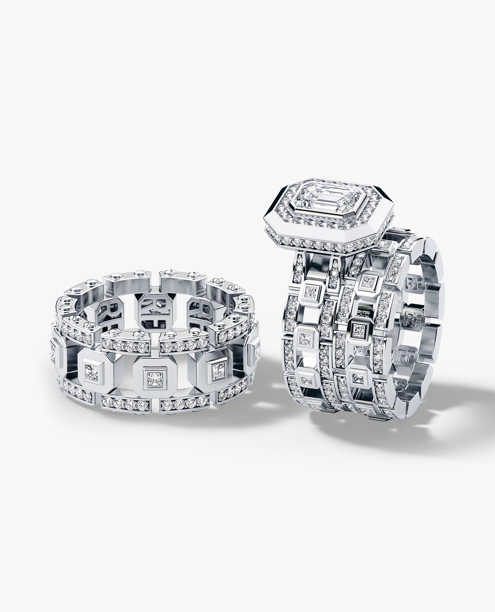 LA PAZ Emerald Cut Diamond Gold Engagement Ring